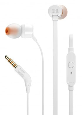 Wired headphones JBL T110 White (JBLT110WHT)